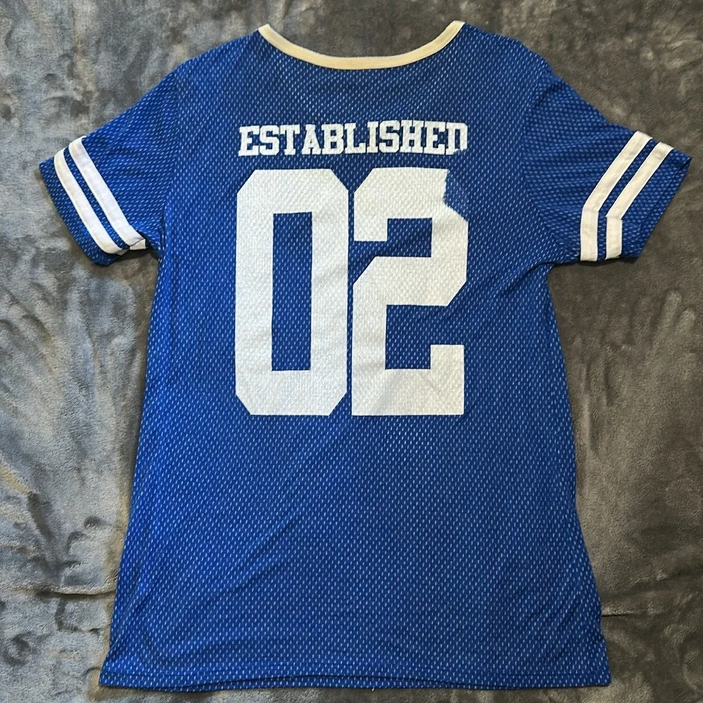 Disney Parks  Stitch women's Size XLarge  Blue & White  Football  Jersey  Shirt - Picture 2 of 5